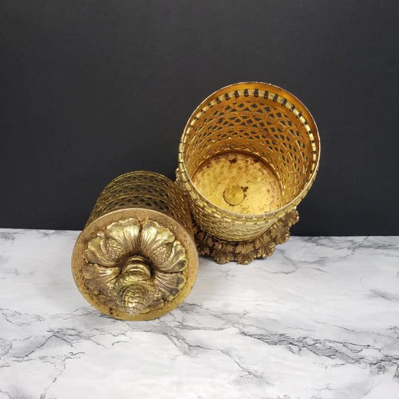 Hollywood Regency Vanity Hair Spray Can Holder Vintage - Picture 5 of 8